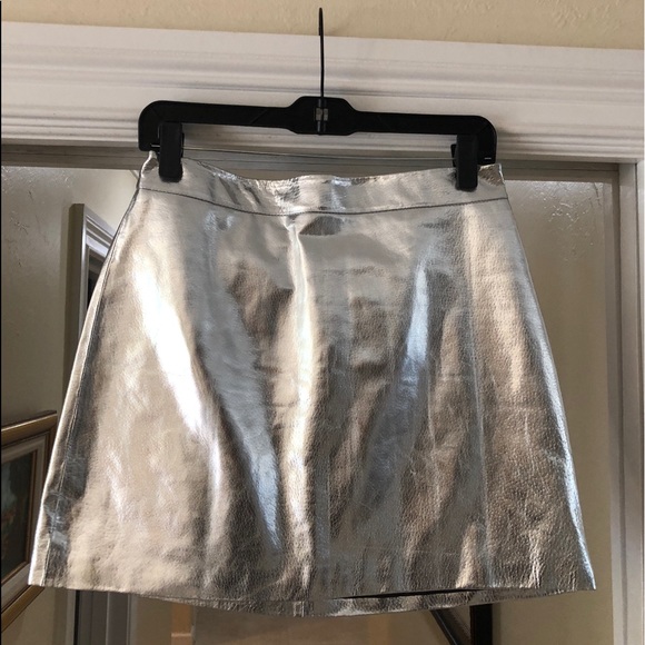 Zara Dresses & Skirts - Zara Silver High Waisted Skirt